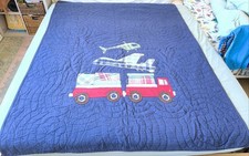 Pottery Barn Kids Airplane Quilt Blue Cotton Bedding Blanket Toddler Twin