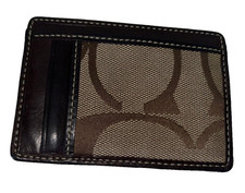 COACH: Vintage Slim ID Card Case Wallet Leather Brown