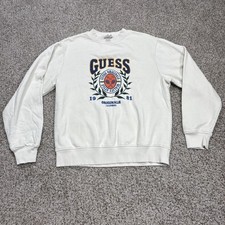 Vintage Women  s Guess Pullover Sweatshirt Small Crew Neck Beige