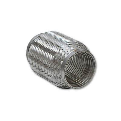 Vibrant For SS Turbo Flex Coupling w/ Interlock Liner 3.5in Inlet/Outlet x 8in