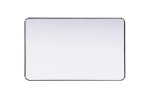 Elegant Decor Contour Metal Rectangle Mirror 30X48 In Silver - Picture 5 of 11
