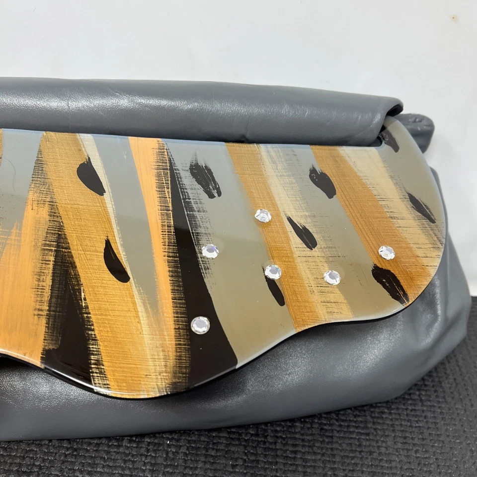 Bolsos Luna Patricia Smith Pintados a Mano Animal Leopardo Cuero Monedero ARTE Foto 2 de 4