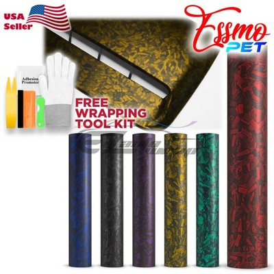 ESSMO PET Marble Forged Matte Carbon Fiber Car Vehicle Vinyl Wrap Sticker Sheet
