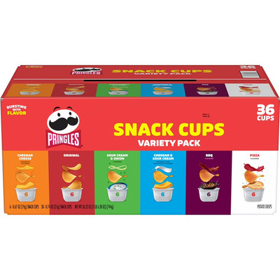 Pringles Snack Stacks Variety Pack Chips, 0.67 oz., 36 ct.