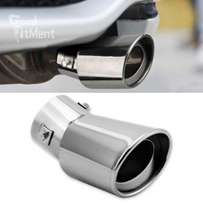 EDELSTAHL 100 x 63 mm Universal Chrom Auspuffblende Endrohr Abgewinkelt Schräg