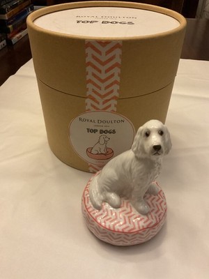 Royal Doulton Top Dogs OLLIE Spaniel Dog-Bone China Collectible New with Box