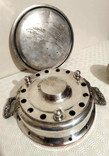 Chauffe-plat à Bougie En Métal Argenté - Style Orfèvrerie - Occasion