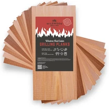 Wildwood Grilling Signature 5” X 11” Cedar Grilling Planks (12-Pack) - Usa-Made 