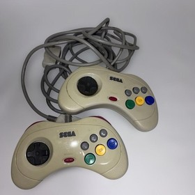 Sega Saturn Console HST-0014 White Boxed Controller Cable Set Tested JP