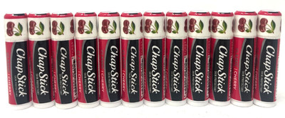 (12) ChapStick Classic Cherry Skin Protectant Sealed 0.15 oz Each