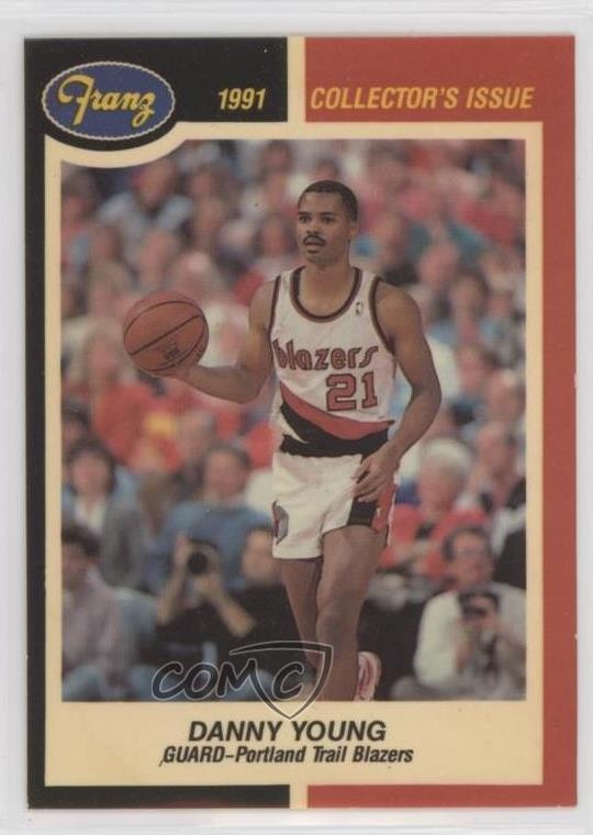 1990-91 Franz Portland Trail Blazers Danny Young #20 11pj