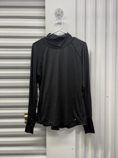 Apana Women  s Large Black Apana Long Sleeve Pullover Athletic Top