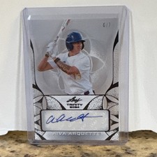 Leaf 2024 Trinity Aiva Arquette Clear Autograph Rookie Black /7 Baseball Card