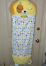 Happy Nappers Kids Sleeping Bag Dog   Plush Pillow Bed Mat Star Print 54  x20  