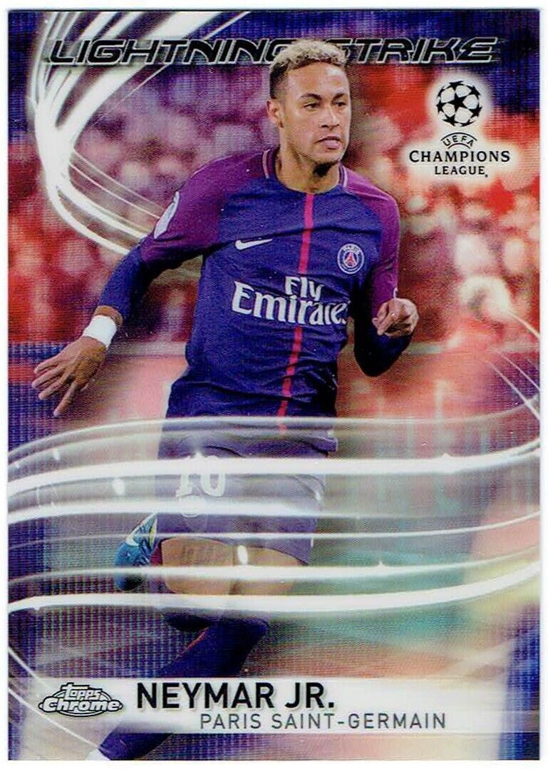 2017-18 Topps Chrome UEFA Champions League Lightning Strike NEYMAR JR. #LS-N PSG