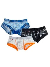 GX3 3 Pack Groove Light Blue Camo White Trunks Orange Japanese Medium / US Small