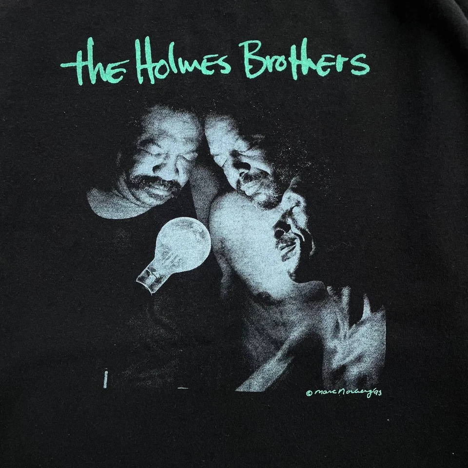 Camiseta De Colección '93 The Holmes Brothers Marc Norberg Manga Larga Negra Talla XL Foto 2 de 4