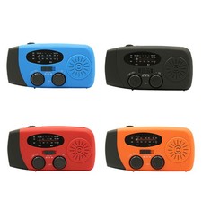 Emergency Radio Crank Solar Hand Weather 2000mAh Power Bank Charger Flash Light