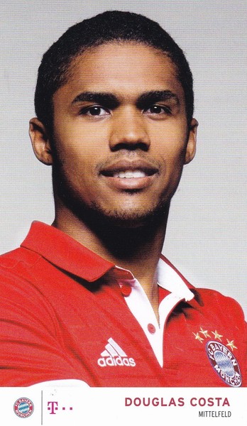 Douglas Costa FC Bayern München Autogrammkarte 2016/2017 Faksimile #FP433-image
