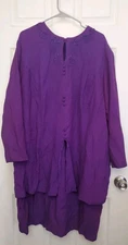 Studio B Women’s 24 Plus Size Purple Skirt Suit Church Easter Embroidered Neck