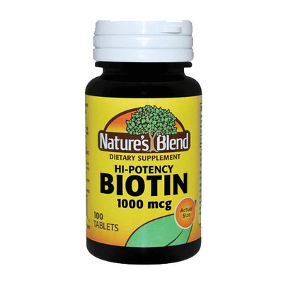 Biotin 100 Tabs 1000 mcg by Nature's Blend