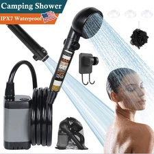 Portable Shower for Camping, 6000mAh Rechargeable Camping Shower, 4 Spray Modes