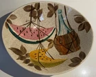 Vintage RED WING Tampico 9" Bowl Dinnerware Mid Century Fruit Jug Leaves MCM 50s