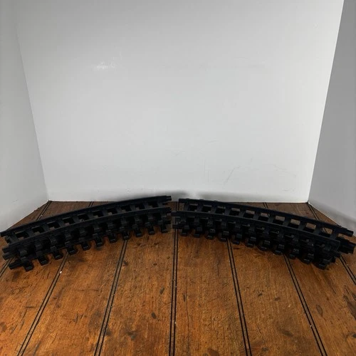 Lot of Bachmann G Scale Black Model Train Railroad Curved Track 6 Piece Bundle