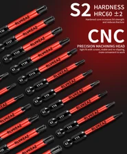 12-Piece Impact Security Torx Bit Set(T5-T40) 3inch Long S2 Steel Tamper Torque*