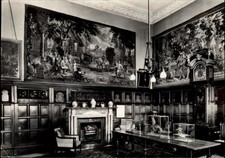 Powderham Castle The Marble Hall and Tapestries vintage postcard x952