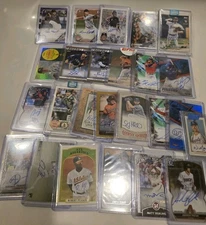 Lot Of 25 Autographed Topps Baseball Cards RC On Card Sticker Inserts SP Look