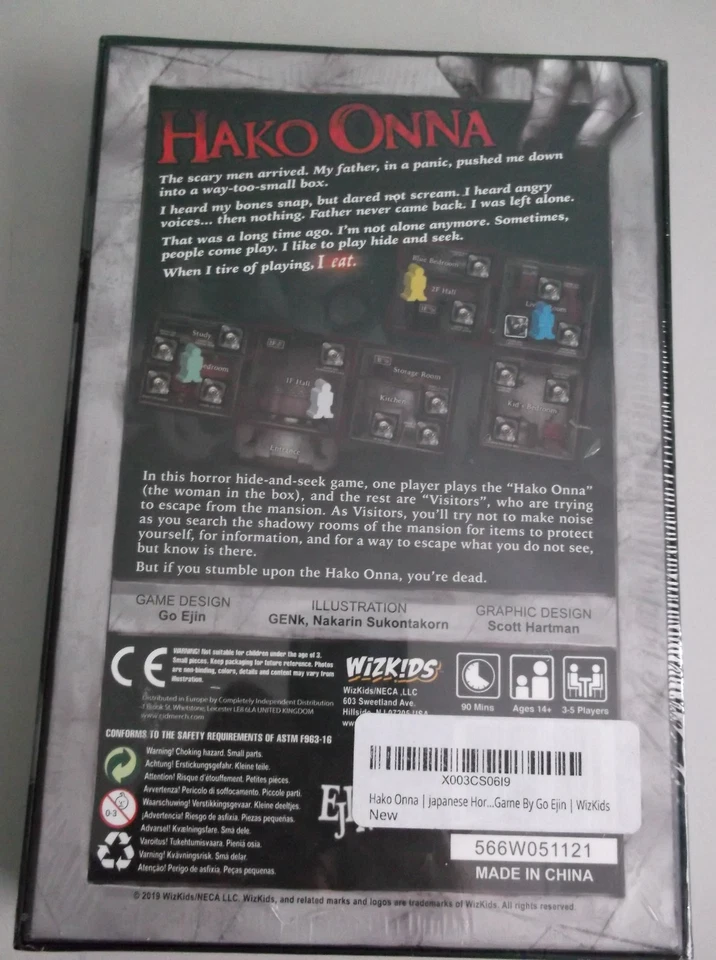 HAKO ONNA Board Game Japanese Horror Hide-And-Seek by Go Ejin WizKids - Image 3 of 3