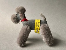 Steiff Gray Pompon Poodle Vintage 1955-67 Plush Toy Collectible