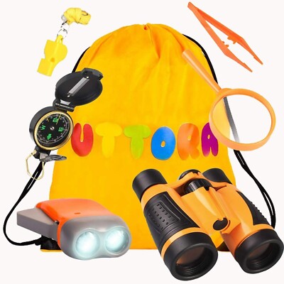 Kinder Outdoor Explorer Kit Fernglas Taschenlampe Kompass Lupe Rucksack etc