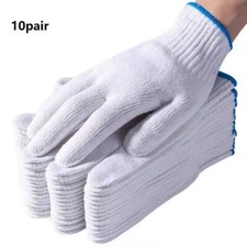 10Pairs Anti-Skid Wear-resistant Labor Protection Gloves Cotton Yarn Work Gloves