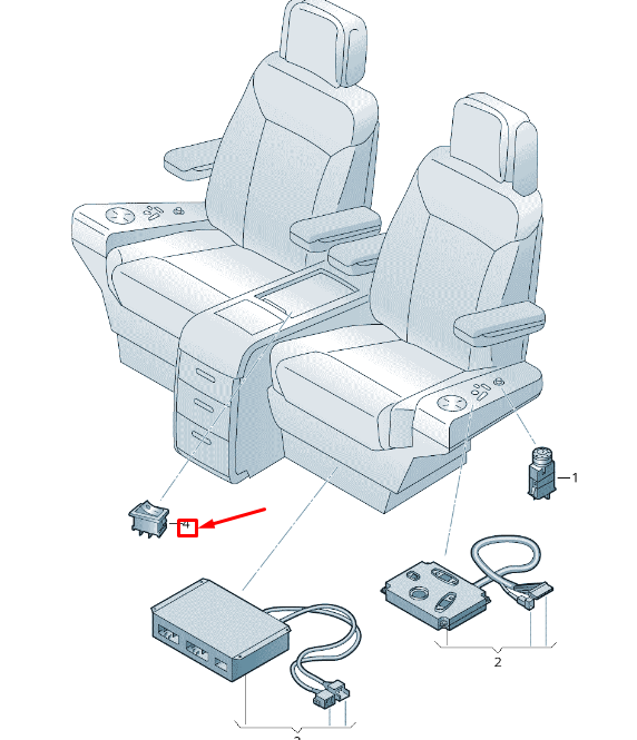 Interrupteur de boîte à glace VW Transporter VI T6 neuf, original, JNV927225