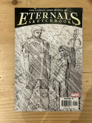 ETERNALS SKETCHBOOK #1 - Sketch Cover Raw Illustration MAY 2006 - MARVEL COMICS
