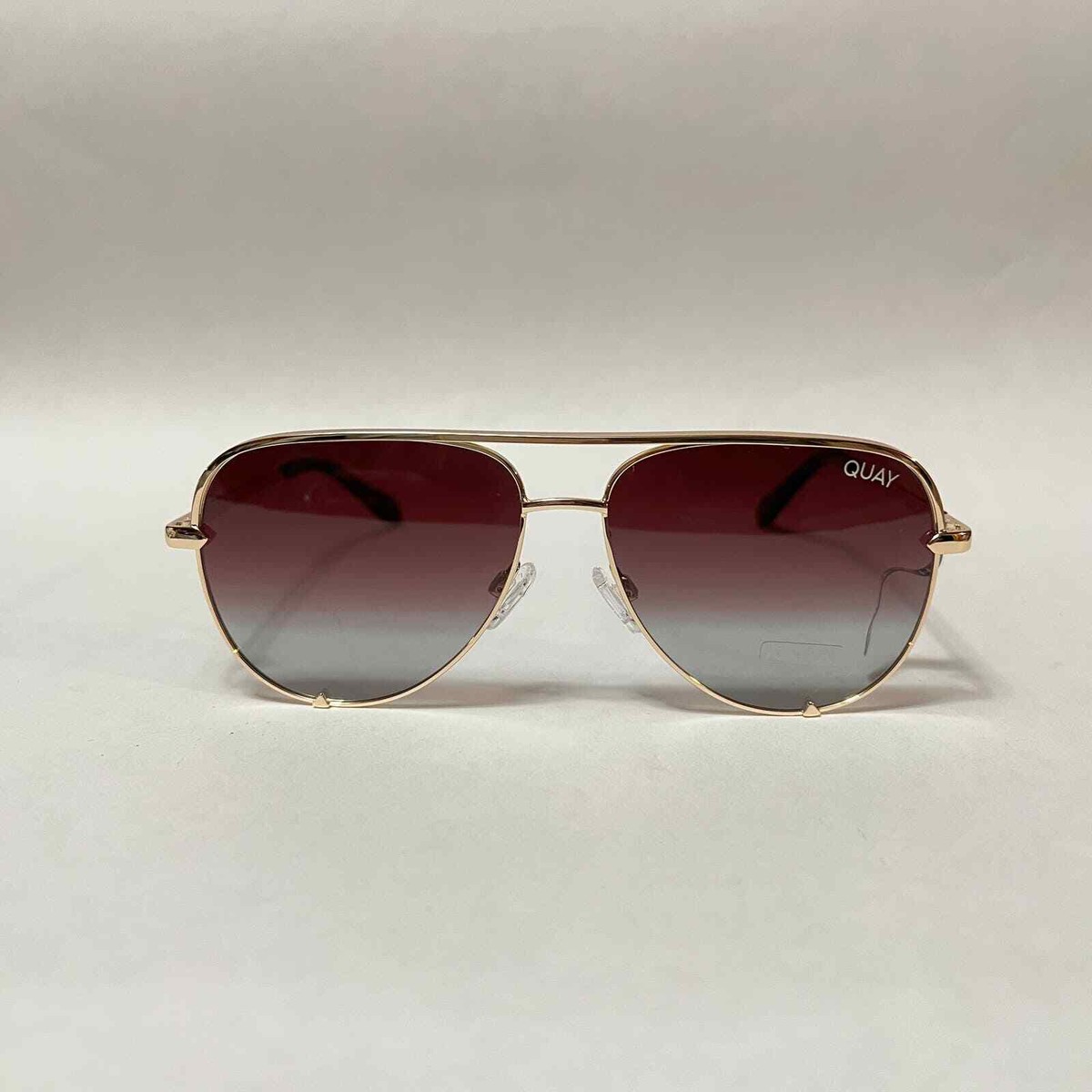 New Quay Australia High Key Micro Sunglasses Polarized Gold Brown