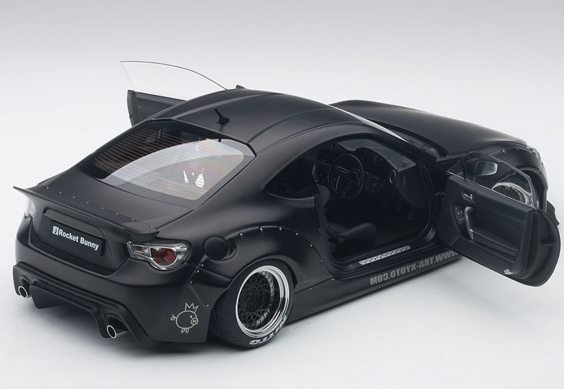 1/18 AUTOart Rocket Bunny Toyota 86 Matte Black Car Model