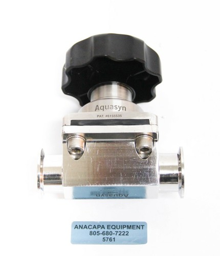 Aquasyn 316LSS 061COM 1.5" AWF Stainless Steel Diaphragm Two-Way Valve (5761) g