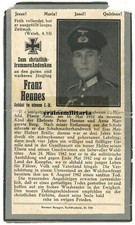 Orig. Sterbebild 11.ID Grenadier ° Belgien Amel + Nowo-Kirischi Wolchow Russland