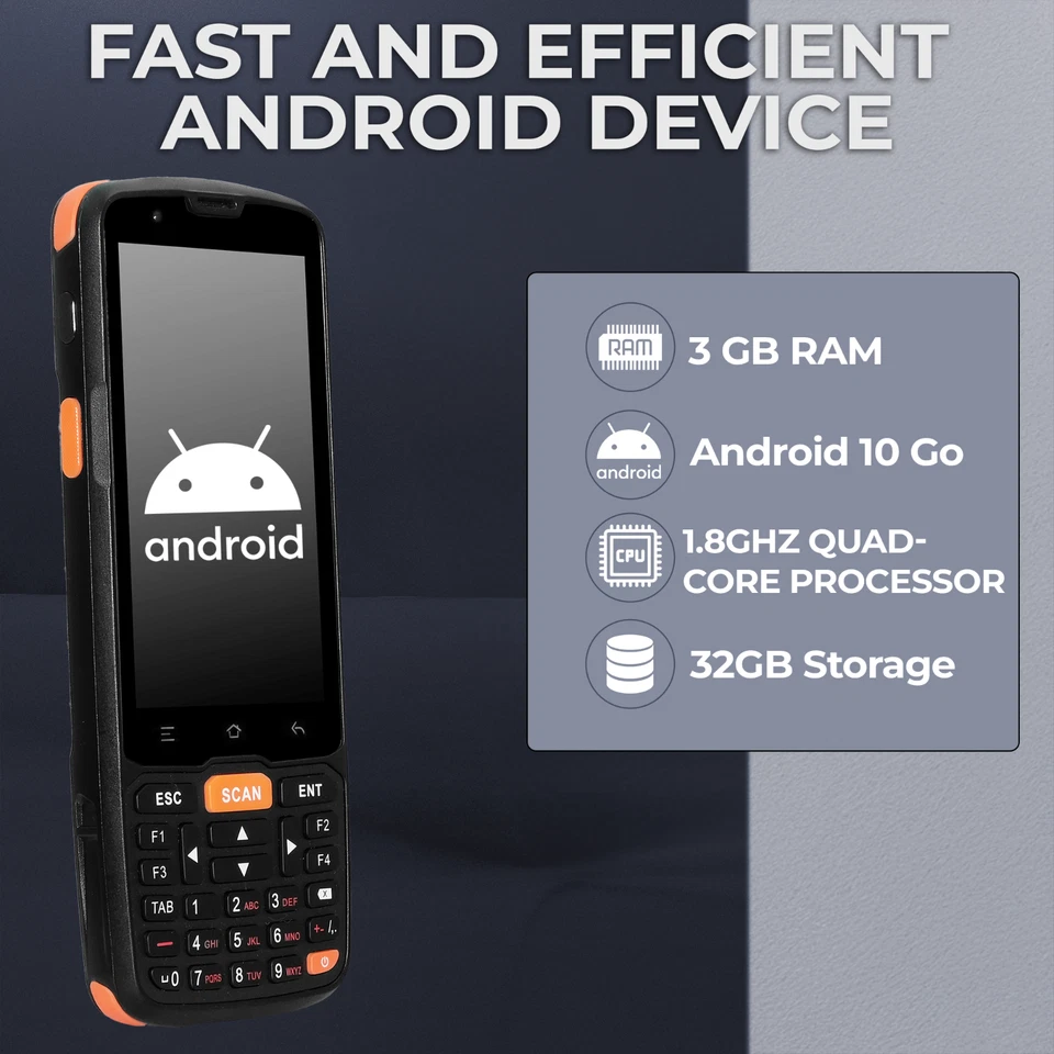 POSSAFE Mobile Data Terminal PDA Handheld Android with 1D 2D Barcode Scanner - Image 2 of 4