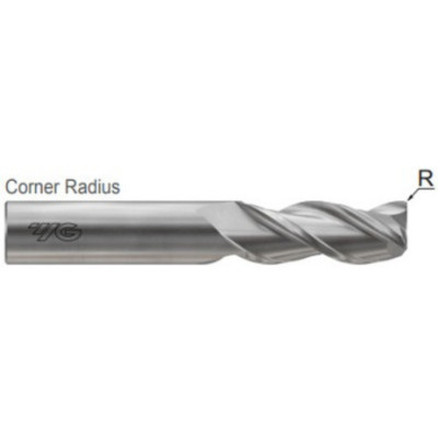 E5G97989 1/2''DIA(.030RAD)x3''LOC ALU-POWER HPC 3 FLUTE END MILL 37° UNCOATED