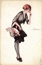 PC ARTIST SIGNED, MEUNIER, TROTTINS DE PARIS,...