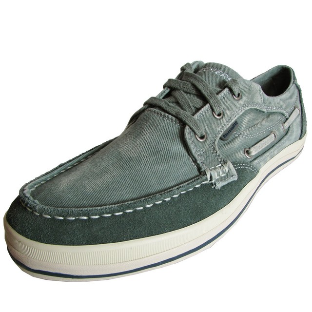 skechers black boat shoes
