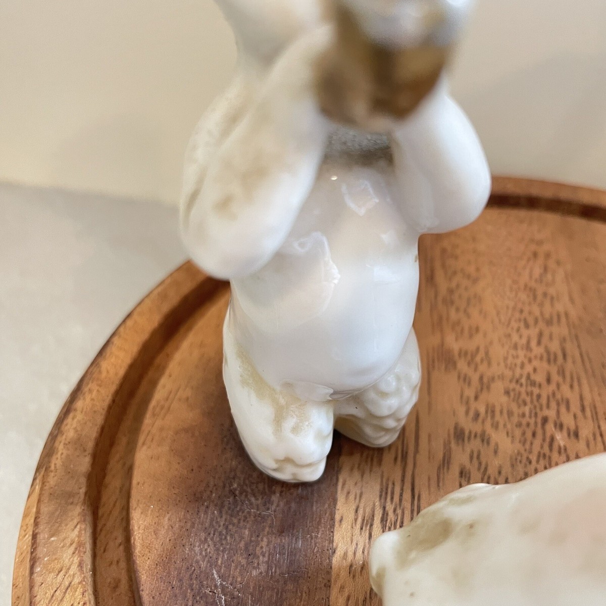 Vintage Porcelain Satyr Set Of 3 Musician Cherub Devil Vintage Porcelain Satyr Set Of 3 Musician Cherub Devil