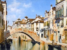 TINTORETTO'S HOUSE VENICE F. Campo bridge Tile Mural Backsplash Marble Ceramic
