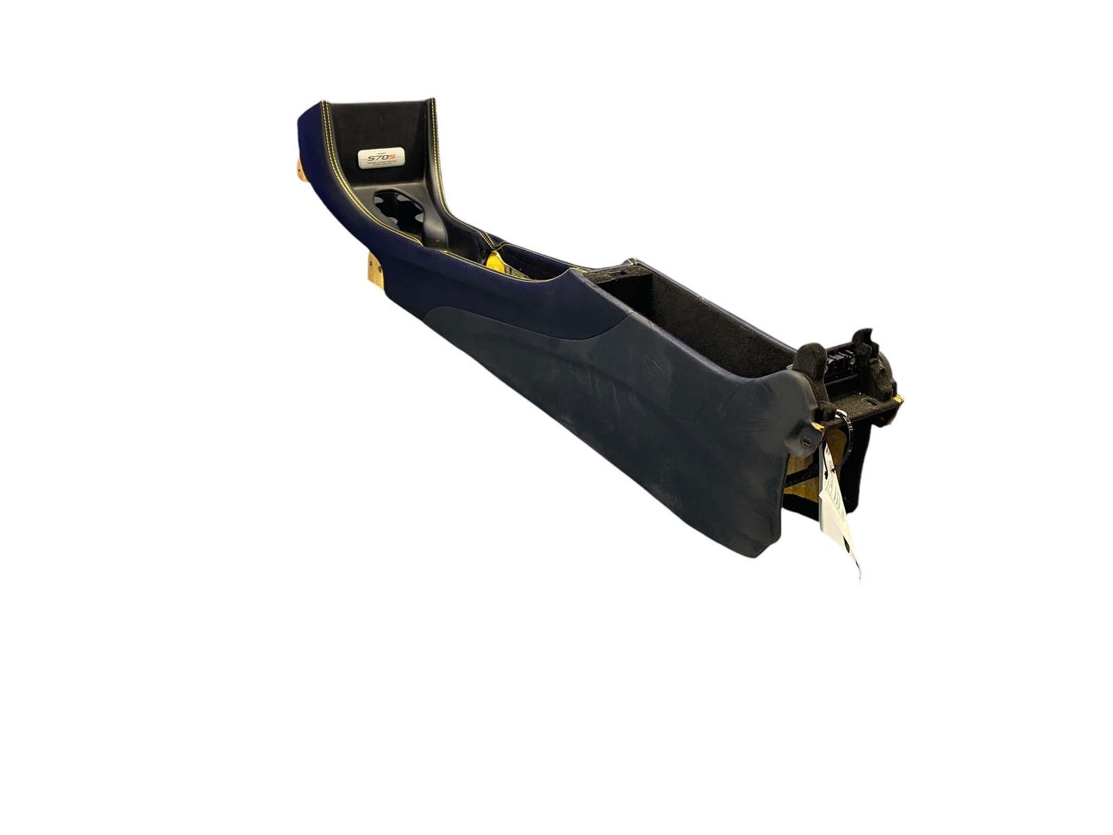 2015-2021 MCLAREN 570S FRONT CENTER CONSOLE BLACK LEATEHR W/YELLOW STITCHING
