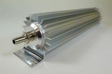 Satin Aluminum Finned Single Pass Transmission Cooler - 15
