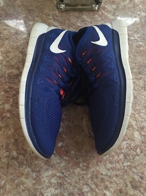 MENS NIKE FREE 5.0 SHOES SIZE 9 deep royal blue white black  display picture 3